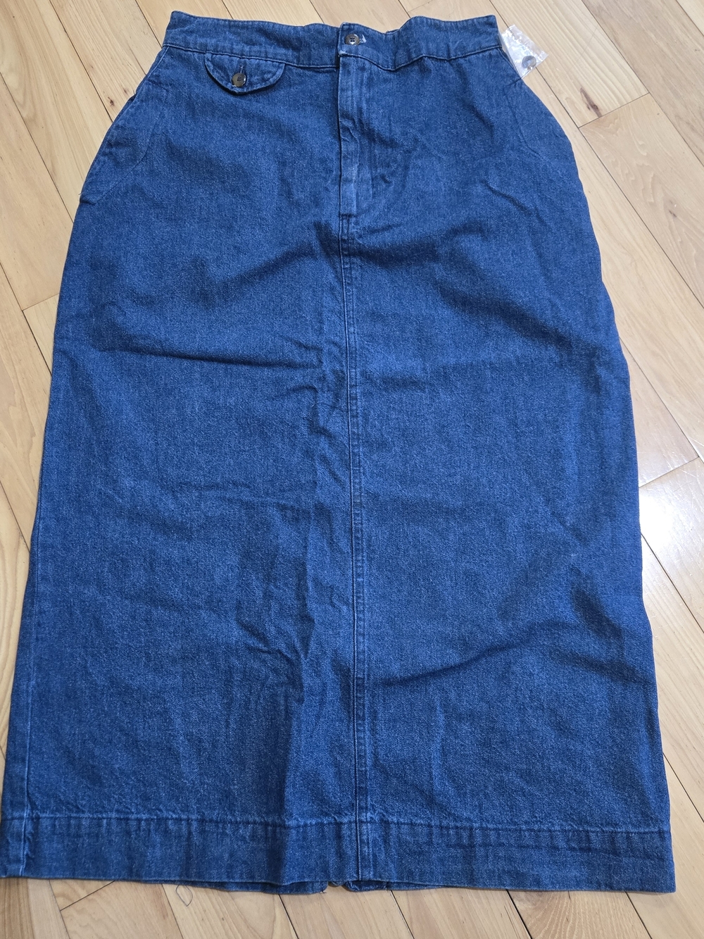 Deadstock Vtg 90s Hunt Club Denim Maxi Skirt- 28"